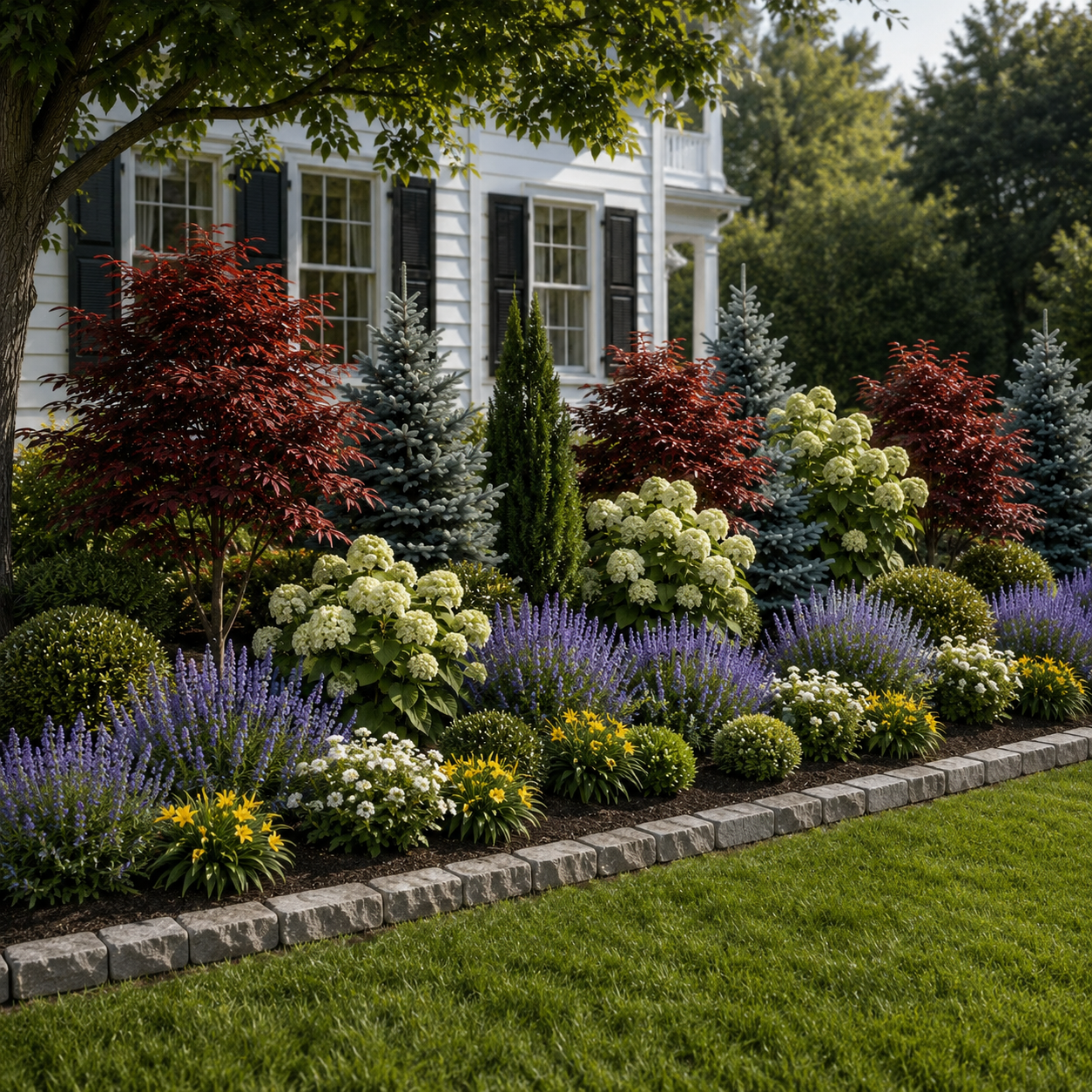 Classic New England Border Planting Display